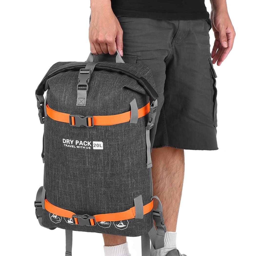 LANGWEI Waterproof Dry Bag Backpack - Floating Roll-Top Duffel for Kayaking, Swimming, Rafting & Beach Activities | Ideal for Water Sports, Camping & Outdoor Adventures
