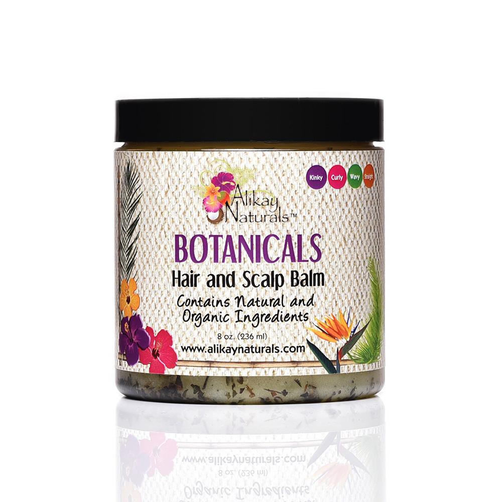 Alikay Naturals Botanicals Hair & Scalp Balm - Organic Deep Conditioning Treatment for Dry, Damaged Hair - Perfect for Curly, Coily & Natural Hair Types - At-Home Salon Quality Hair Care