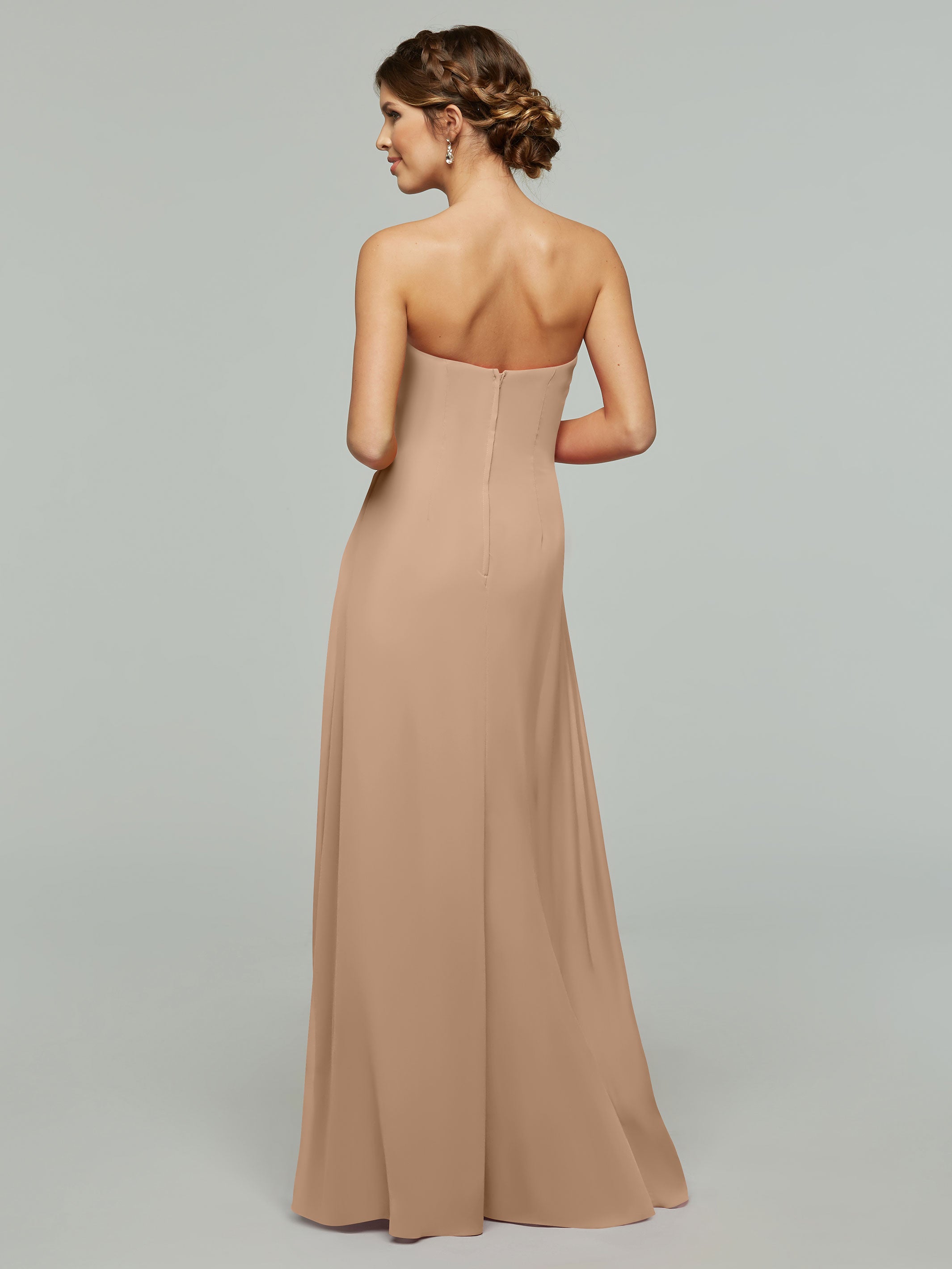 Elegant 80046 Chiffon Sheath Bridesmaid Dress with Sweetheart Neckline - Perfect for Weddings, Formal Events & Special Occasions