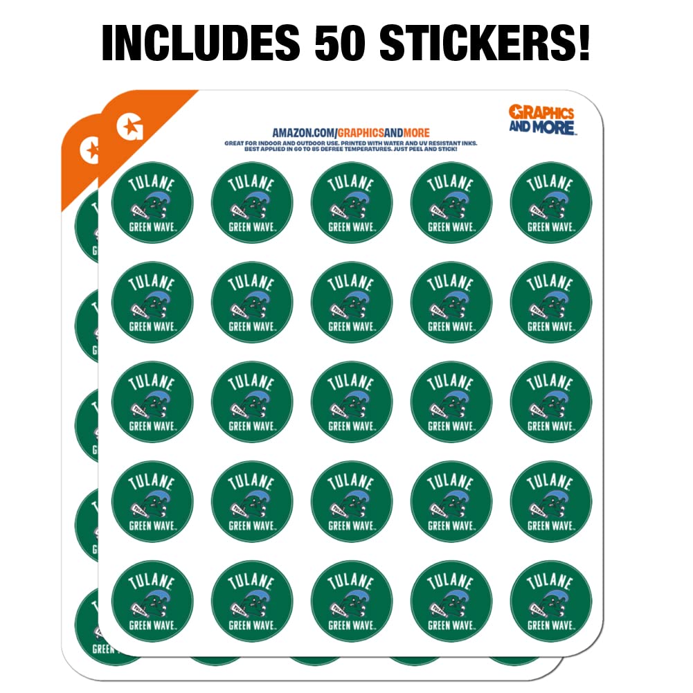 Tulane University Green Wave 1 Inch Planner Stickers - Clear Scrapbooking Stickers for Bullet Journals, Calendars, DIY Crafts - Perfect for College Students, School Planning & Memory Keeping