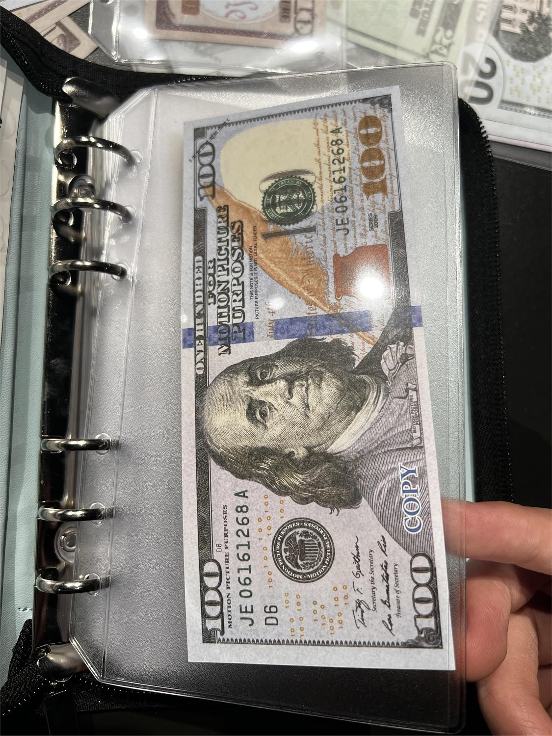 12PCS A6 Binder Pockets - No Zipper Cash Envelopes for Budgeting | PVC Money Organizer for 6-Ring Binder | Clear Savings Challenge Pouches | Perfect for Dave Ramsey System & Home Finance Organization