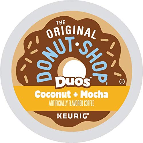 The Original Donut Shop Duos Coconut Mocha K-Cup Pods for Keurig - Medium Roast Coffee, 72 Count - Perfect for Office, Home Brewing & Morning Energy Boost