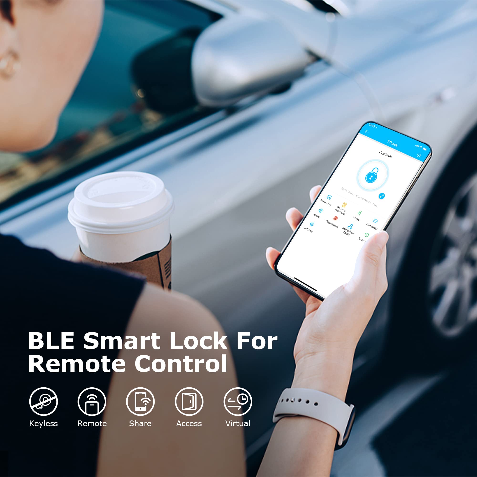 CATCHFACE WiFi Smart Lock with Gateway Bundle - Fingerprint & IC Card Keyless Entry Biometric Door Lock - Secure Smart Home Lock for Front Doors, Apartments & Rental Properties - Ideal for Airbnb Hosts & Home Security