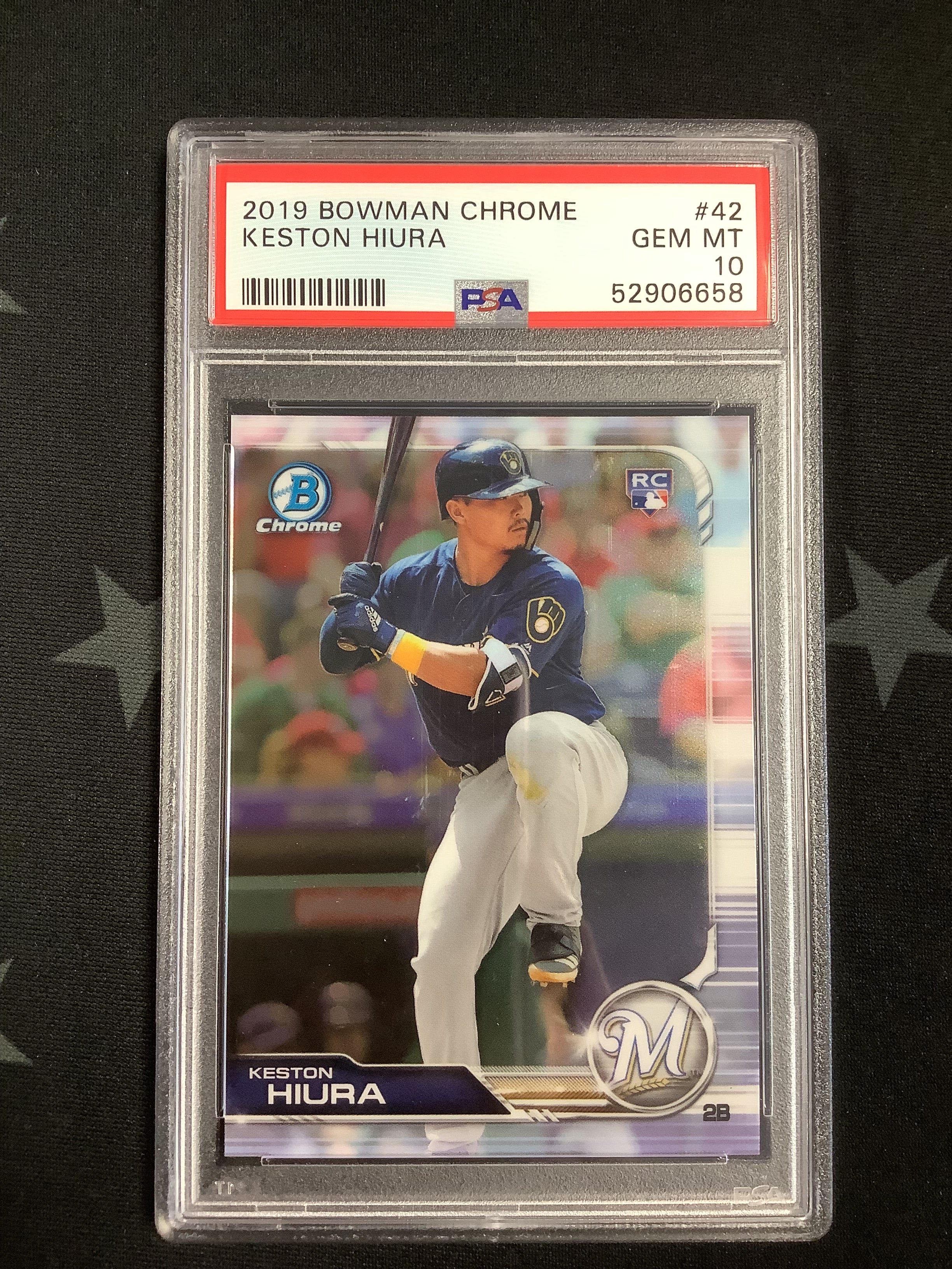 2019 Bowman Chrome Keston Hiura #42 PSA GEM MT 10 Baseball Card - Perfect for Collectors, Investors & Sports Memorabilia Enthusiasts