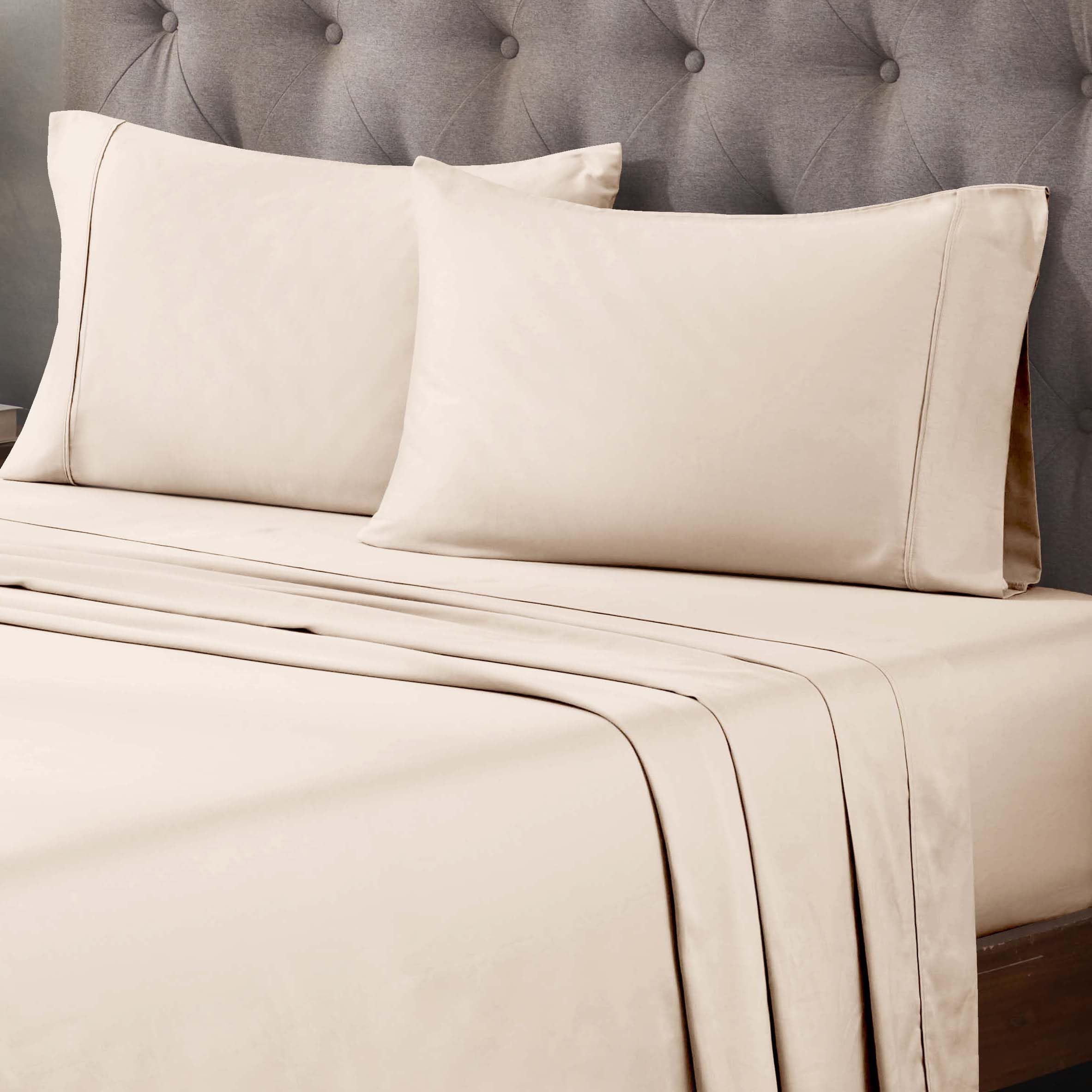Premium 400 Thread Count 100% Egyptian Cotton Sheet Set - Soft Sateen Weave, 18