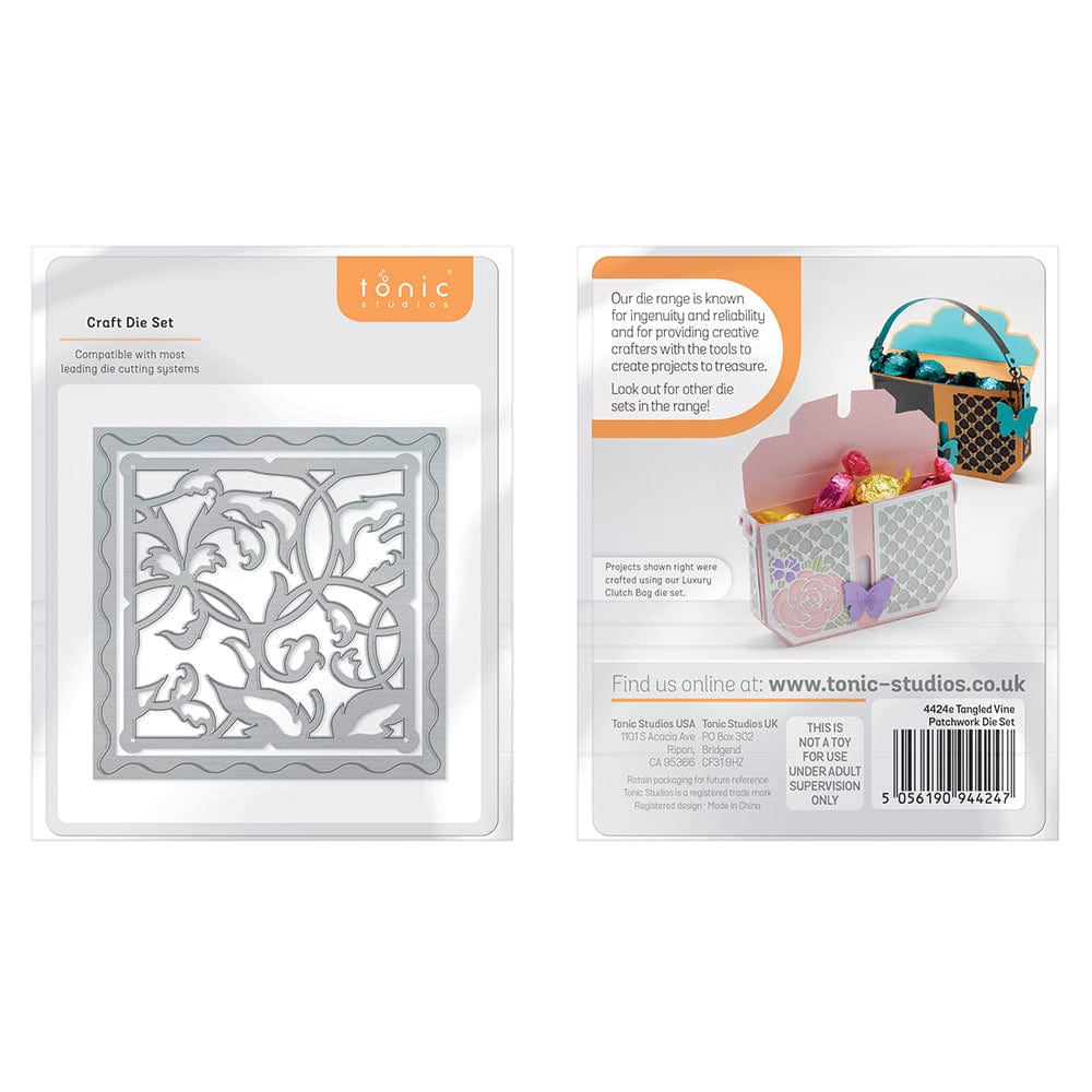 Tonic Studios Tangled Vines Patchwork Die Set 4424E - Perfect for Scrapbooking, Card Making & Paper Crafts