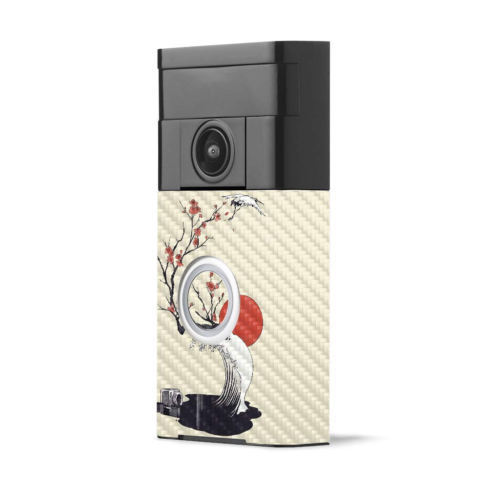 Premium Carbon Fiber Skin for Ring Video Doorbell - Protective & Durable Textured Cover | Easy to Apply, Remove & Change Styles | Made in USA | Perfect for Home Security & Smart Doorbell Protection