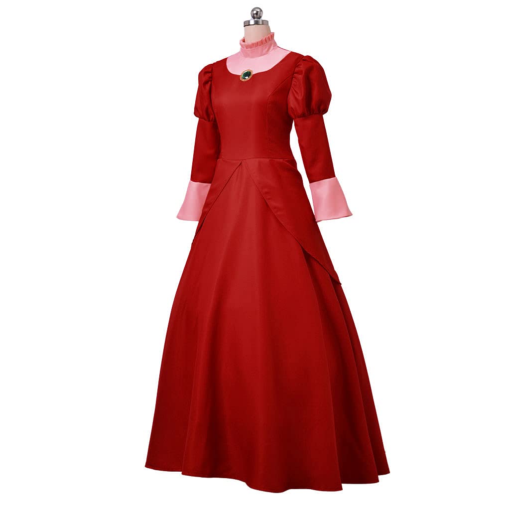 Lady Tremaine Stepmother Red Dress Cosplay Costume - Disney Cinderella Villain Outfit for Halloween & Cosplay Events