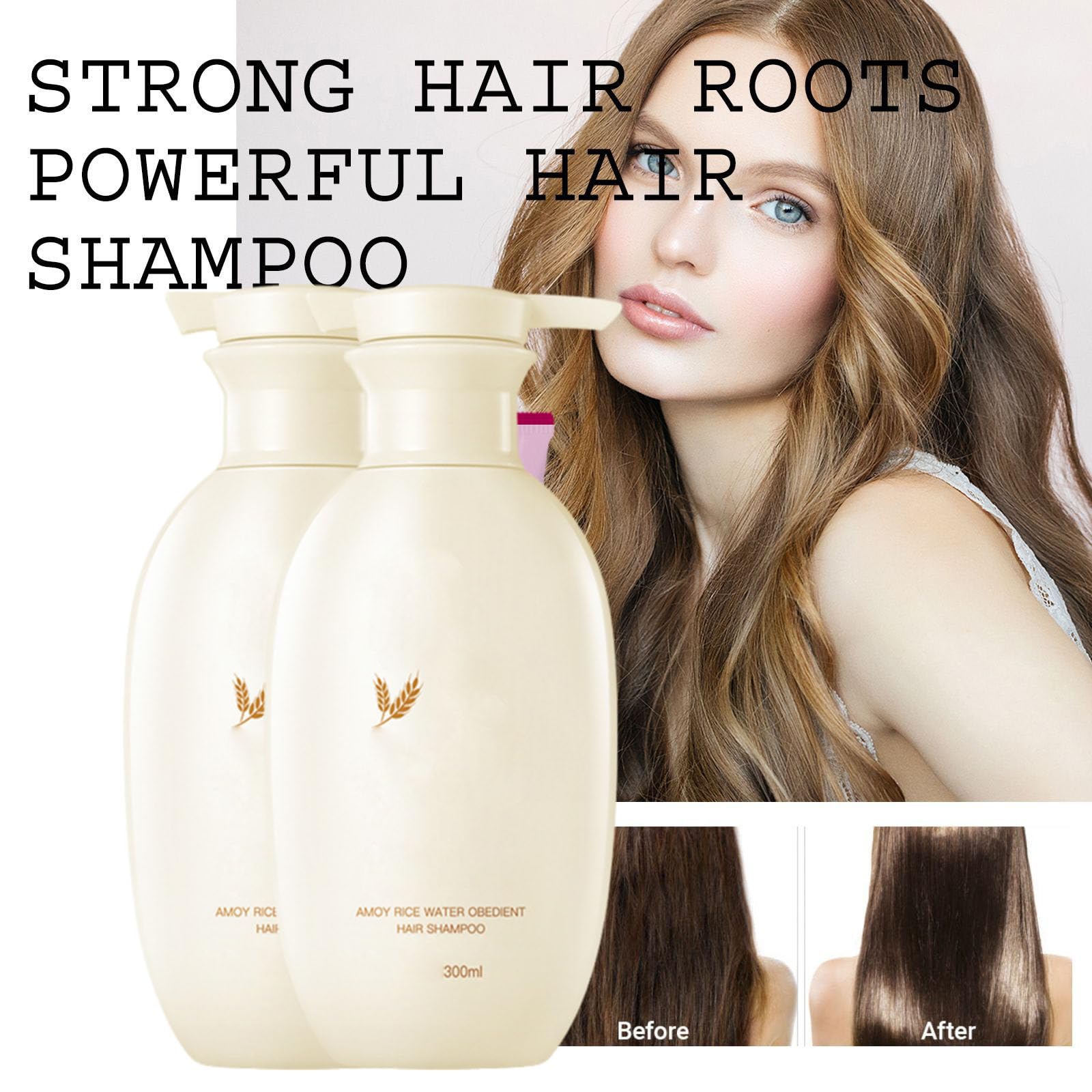 Rice Water Shampoo for Soft & Smooth Hair - Nourishing Hair Care with Rice Water Extract (2 Pack) - Perfect for Dry, Damaged Hair & Daily Hydration