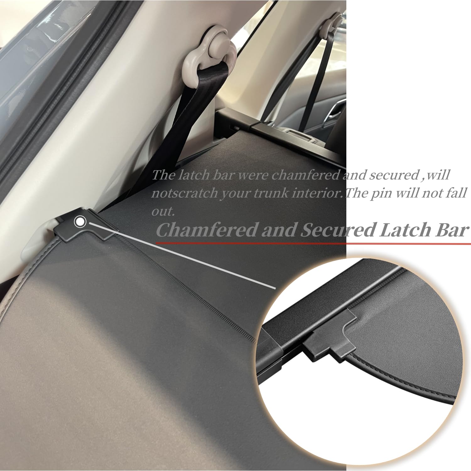 Vesul Retractable Cargo Cover for Nissan Rogue 2021-2025 - Universal Trunk Security Shade, Anti-Peep Privacy Screen, Black Tonneau Cover - Perfect for Road Trips, Grocery Hauling & Protecting Valuables