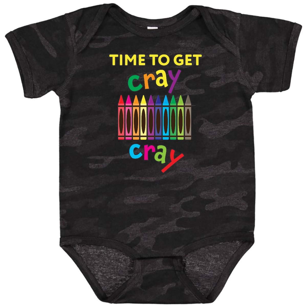 Inktastic Time To Get Cray Cray Crayons Humor Baby Bodysuit - Funny Graphic Onesie for Infants & Toddlers - Perfect for Playtime, Daycare & Family Photos