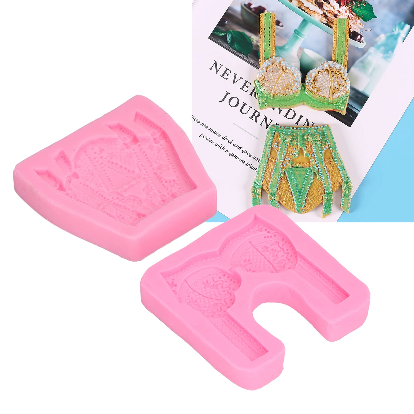 2PCS Silicone Bikini Cake Molds - Fondant & Chocolate Mold for DIY Dessert Decorations - Perfect for Birthday Cakes, Cupcakes, and Baking Parties