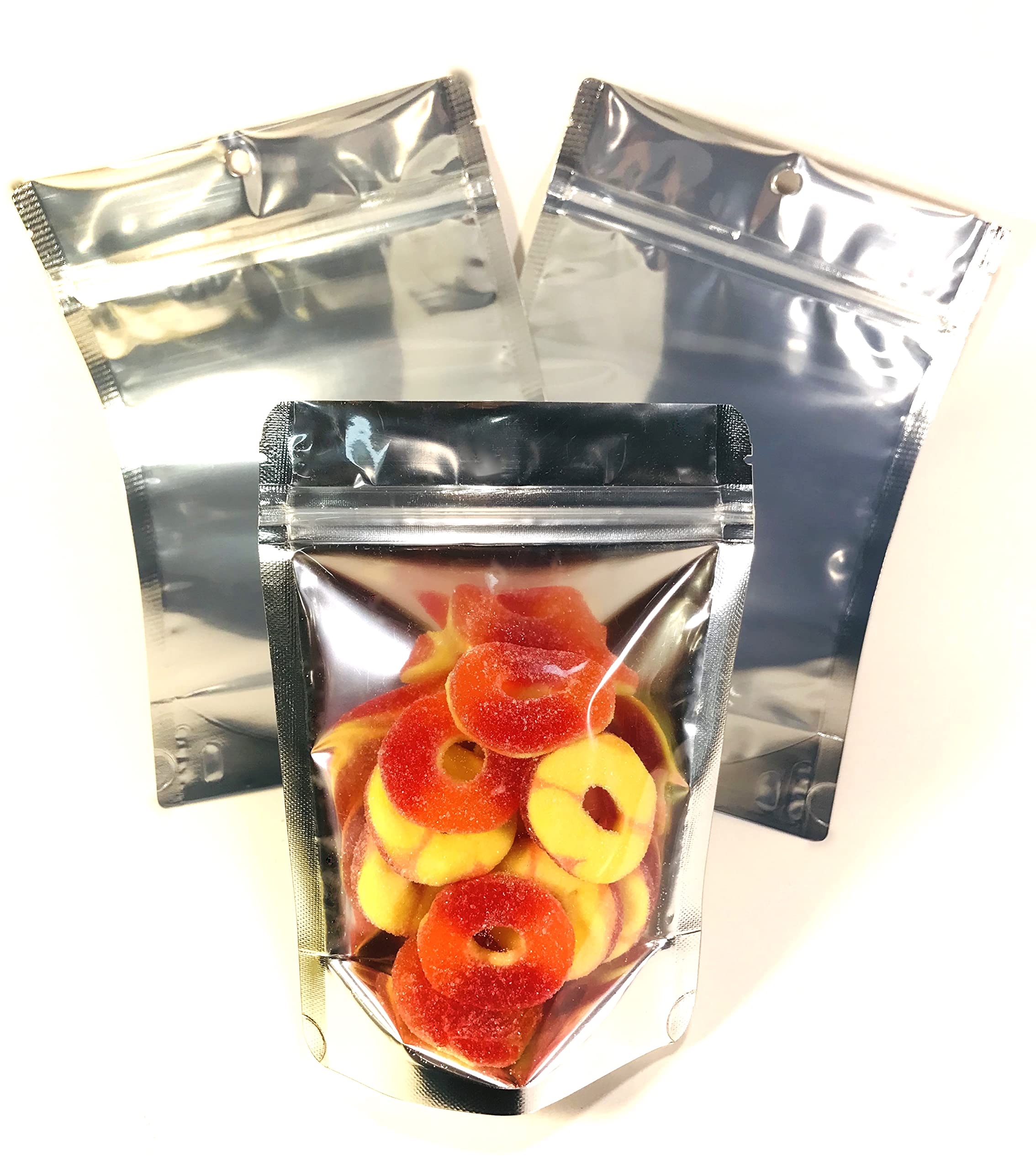 50 Pack Smell Proof Resealable Mylar Bags 4.5