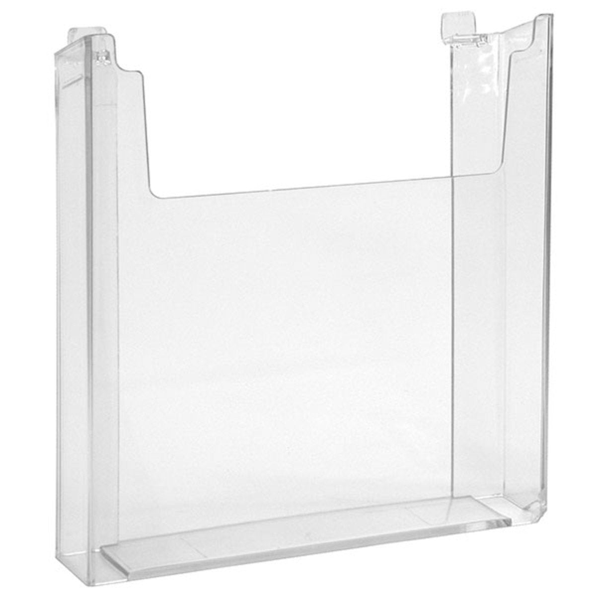 Acrylic Literature Holder for Slatwall - 8.5 x 11 Inches - Perfect for Retail Stores, Offices & Home Organization