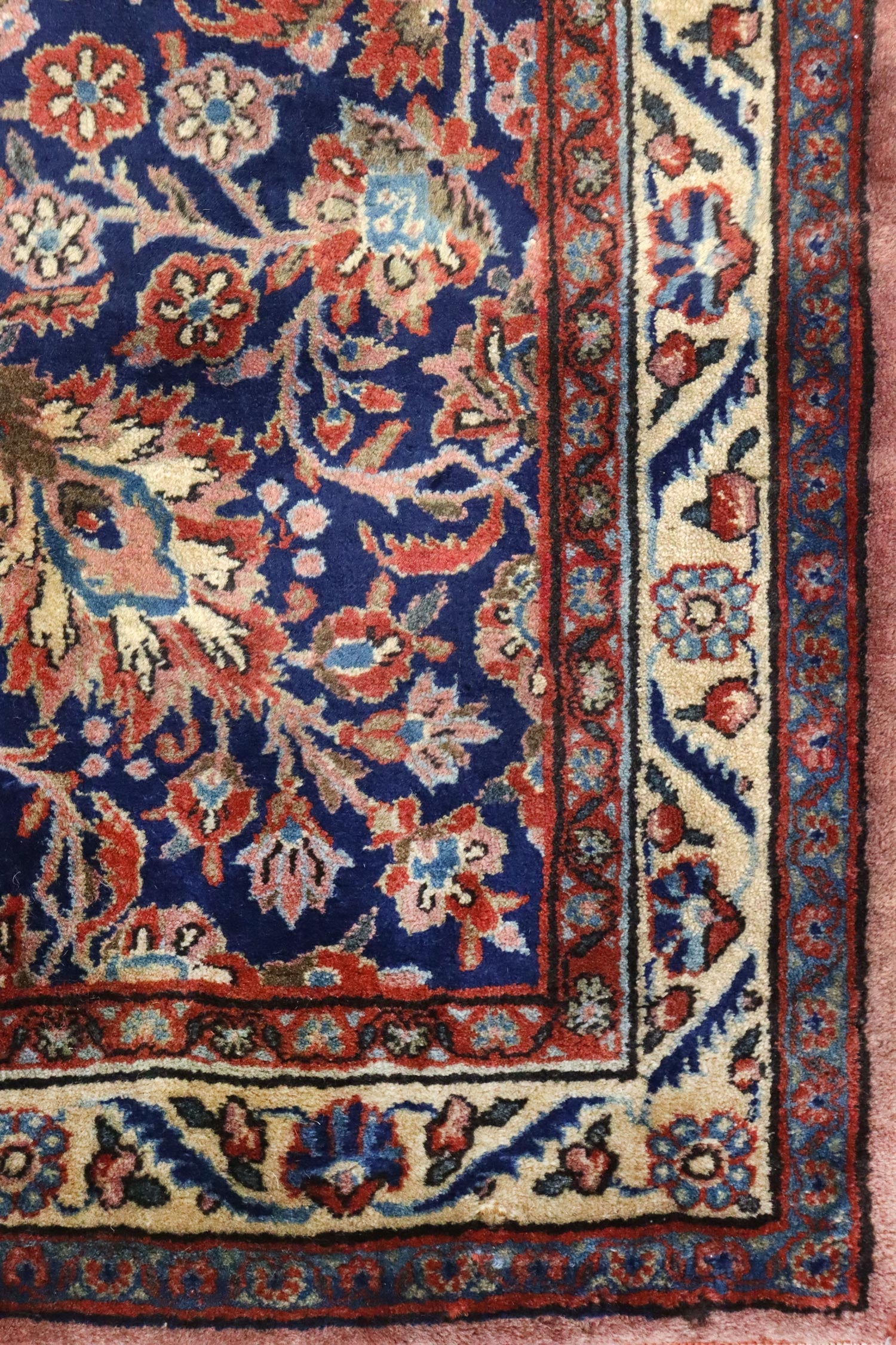 Antique Manchester Kashan Handwoven Traditional Persian Rug - J66229 - Perfect for Living Room, Bedroom & Home Decor
