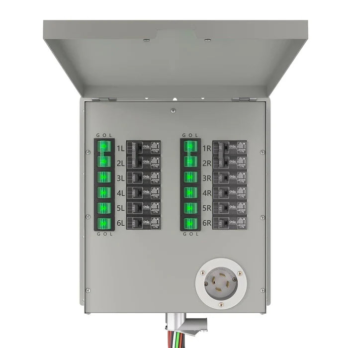 Natures Generator 12 Circuit 120V/240V 30A Manual Power Transfer Switch for Home Backup Power & Emergency Use