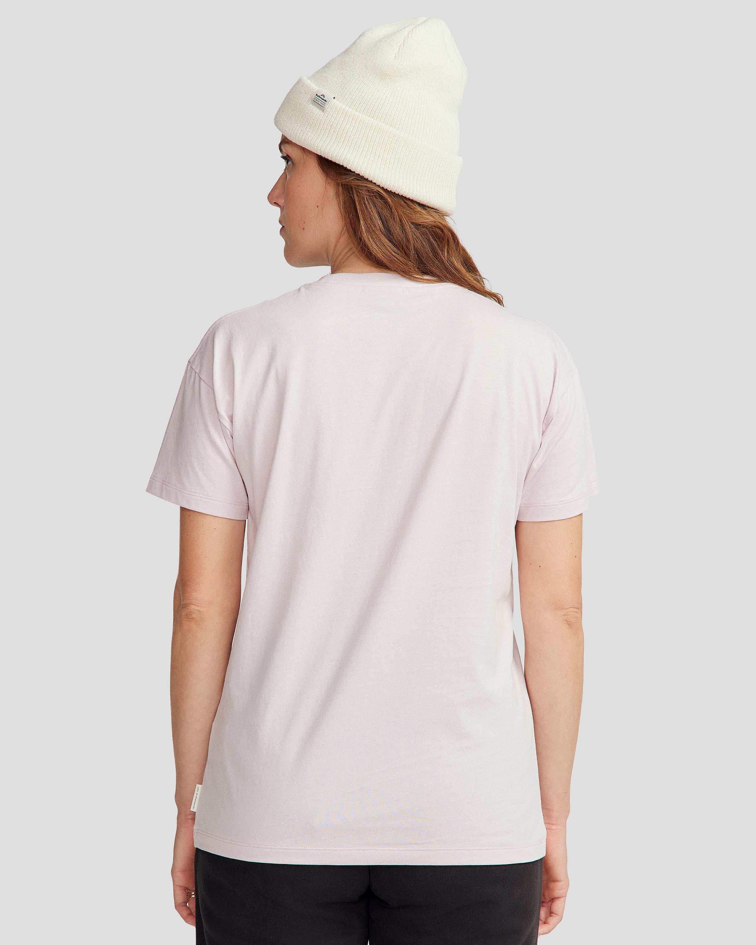 Women's Mountain Sunset Organic Cotton T-Shirt - Stardust Print | Eco-Friendly Casual Tee for Hiking, Travel & Everyday Wear