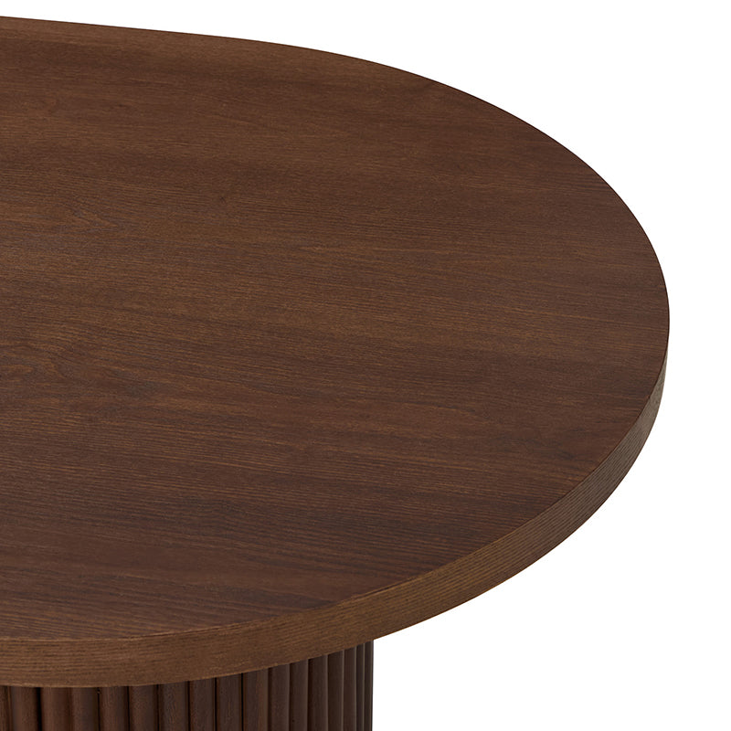 Laurenzo Adjustable Solid Wood Oval Coffee Table with Convertible Nesting Design - Modern Living Room Furniture for Small Spaces & Home Decor