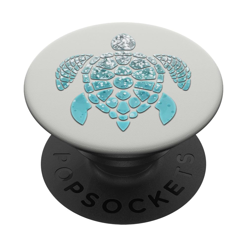 Light Blue Ocean Turtle Pattern PopSockets PopGrip - Standard Phone Grip with Non-Slip Design for iPhone, Samsung & Smartphones - Perfect for Commuting, Gaming & Taking Selfies