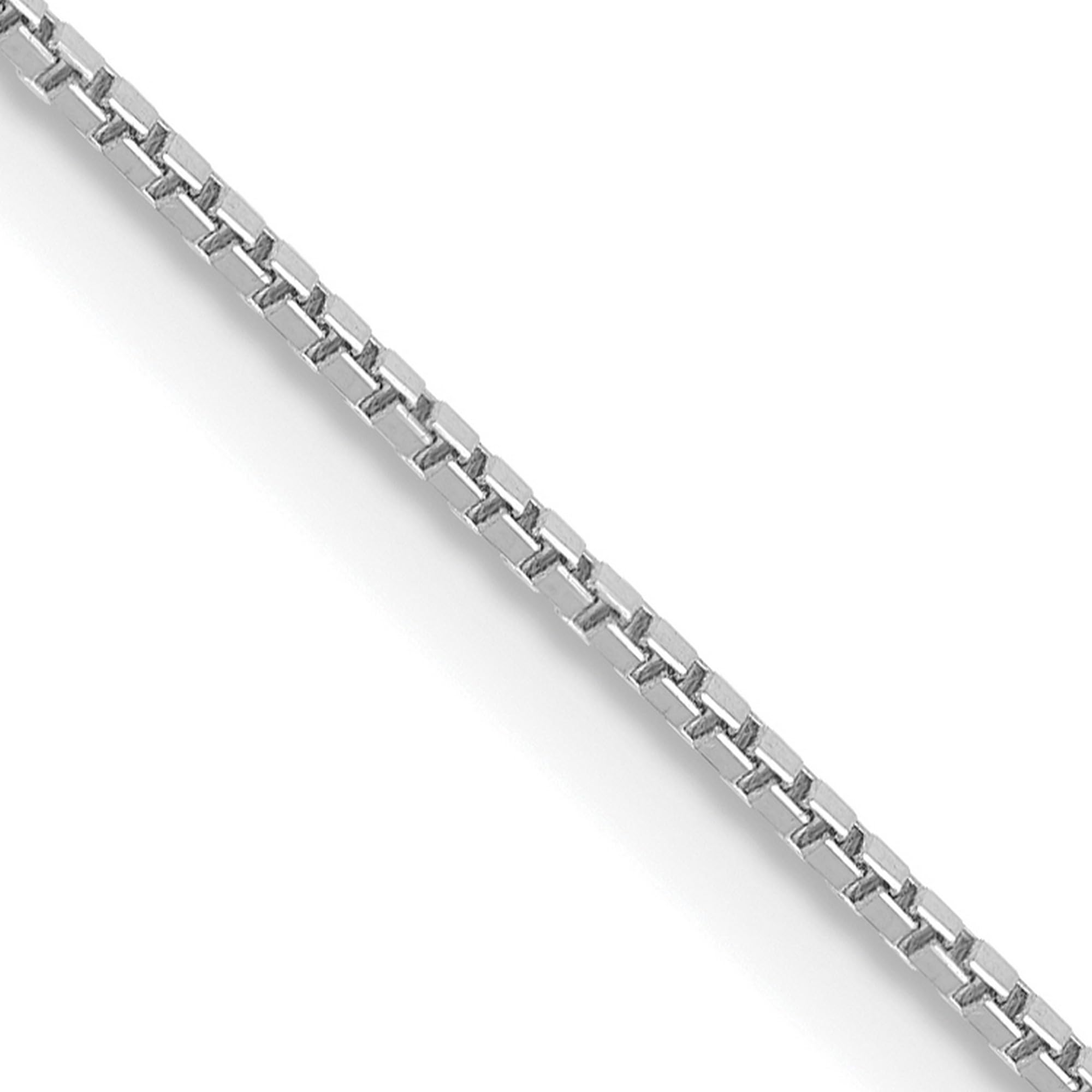 10K White Gold Classic Box Chain Necklace, Bracelet or Anklet - Elegant Jewelry for Women, Gift for Her, Perfect for Weddings, Parties & Everyday Wear