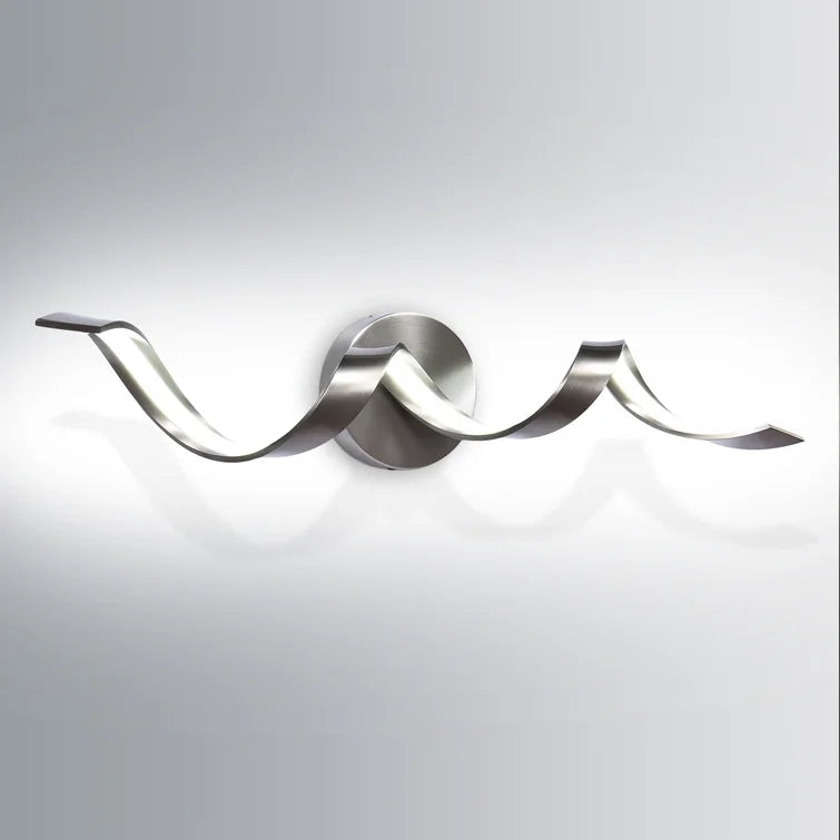 Glowlings Modern Single Light Dimmable Spiral Design LED Vanity Light for Bathroom, Living Room & Hallway - Perfect for Makeup, Reading & Home Decor