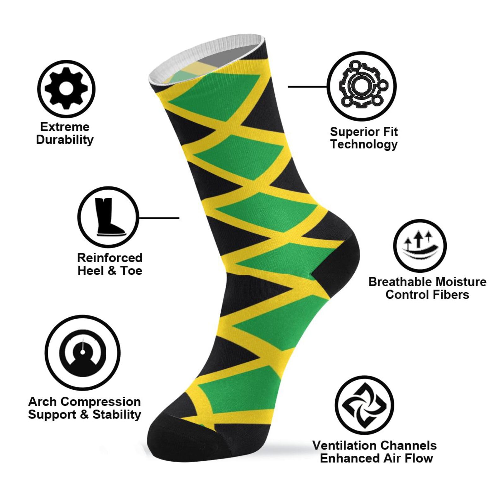 Comfortable Unisex Crew Athletic Socks - Mid Calf Novelty Casual Socks for Men & Women | Perfect for Running, Gym, Workout & Everyday Wear