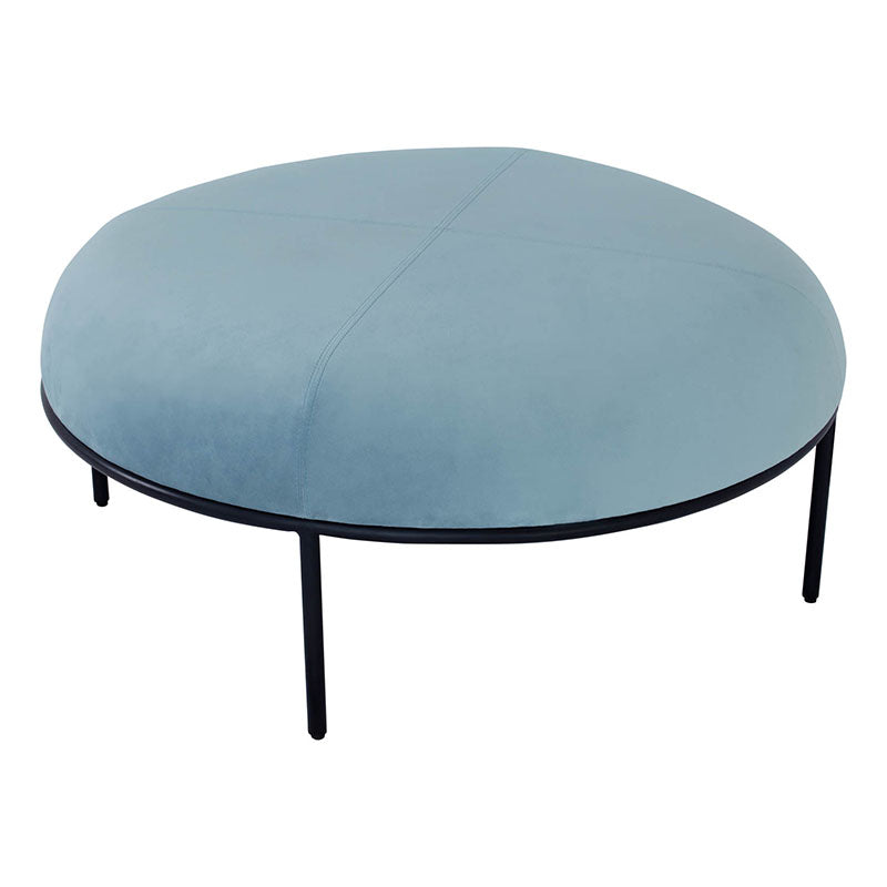 VAMOS 98cm Round Footstool in Jade Green – Versatile Ottoman for Living Room, Bedroom, or Nursery Decor