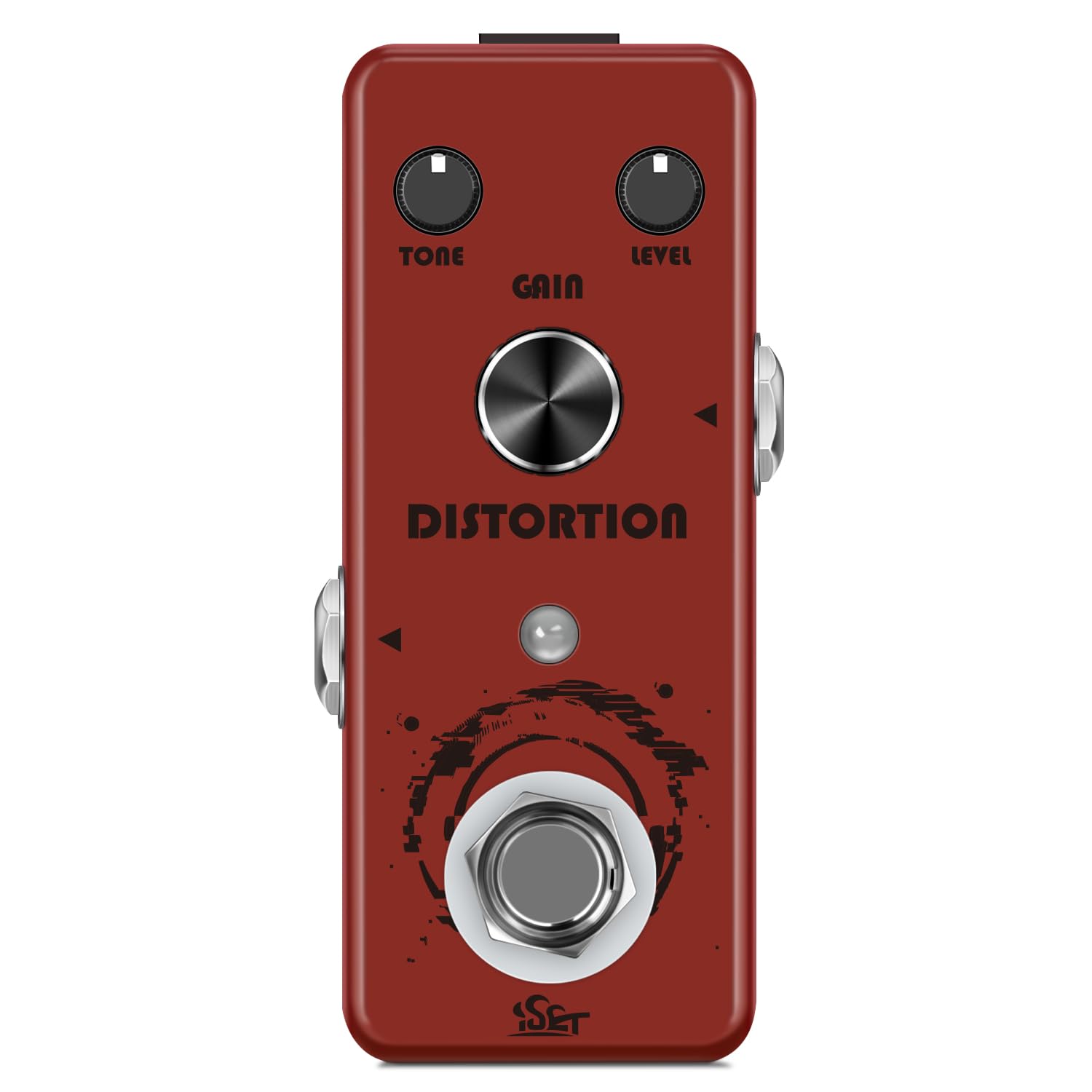 ISET Mini Distortion Guitar Effect Pedal - True Bypass Single Stompbox for Electric Guitar & Bass - Perfect for Rock, Metal & Stage Performances