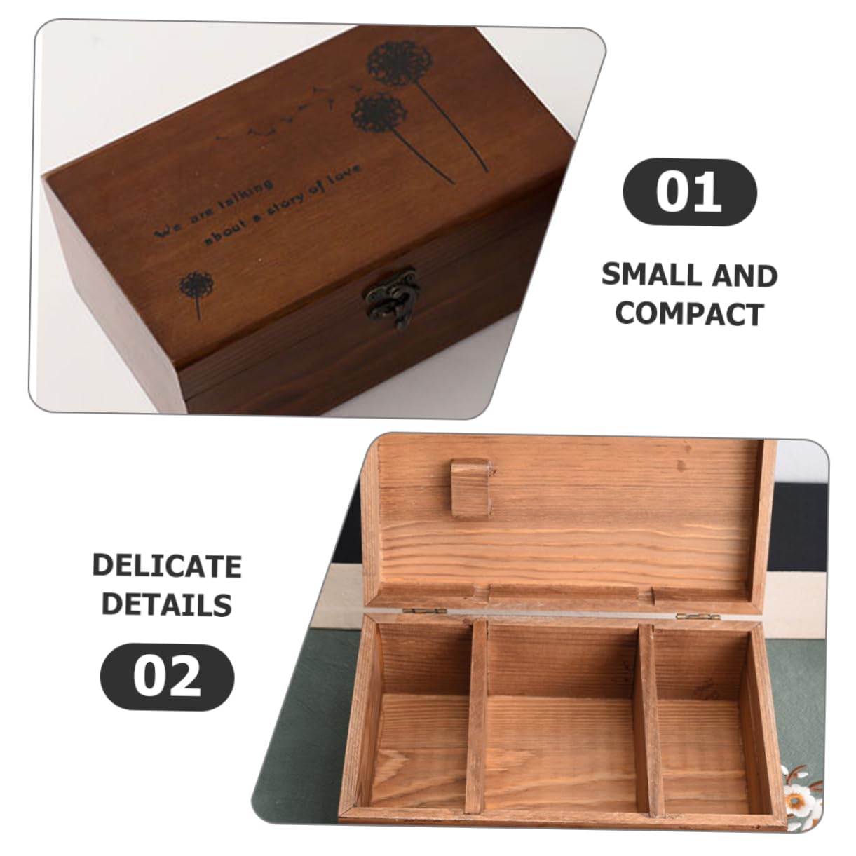 IWOWHERO Wooden Sewing Kit with Cover - Needle Storage Basket, Pin Cushion & Wooden Needle Case - Perfect for Organizing Sewing Supplies, Embroidery Tools & Craft Accessories at Home or Studio