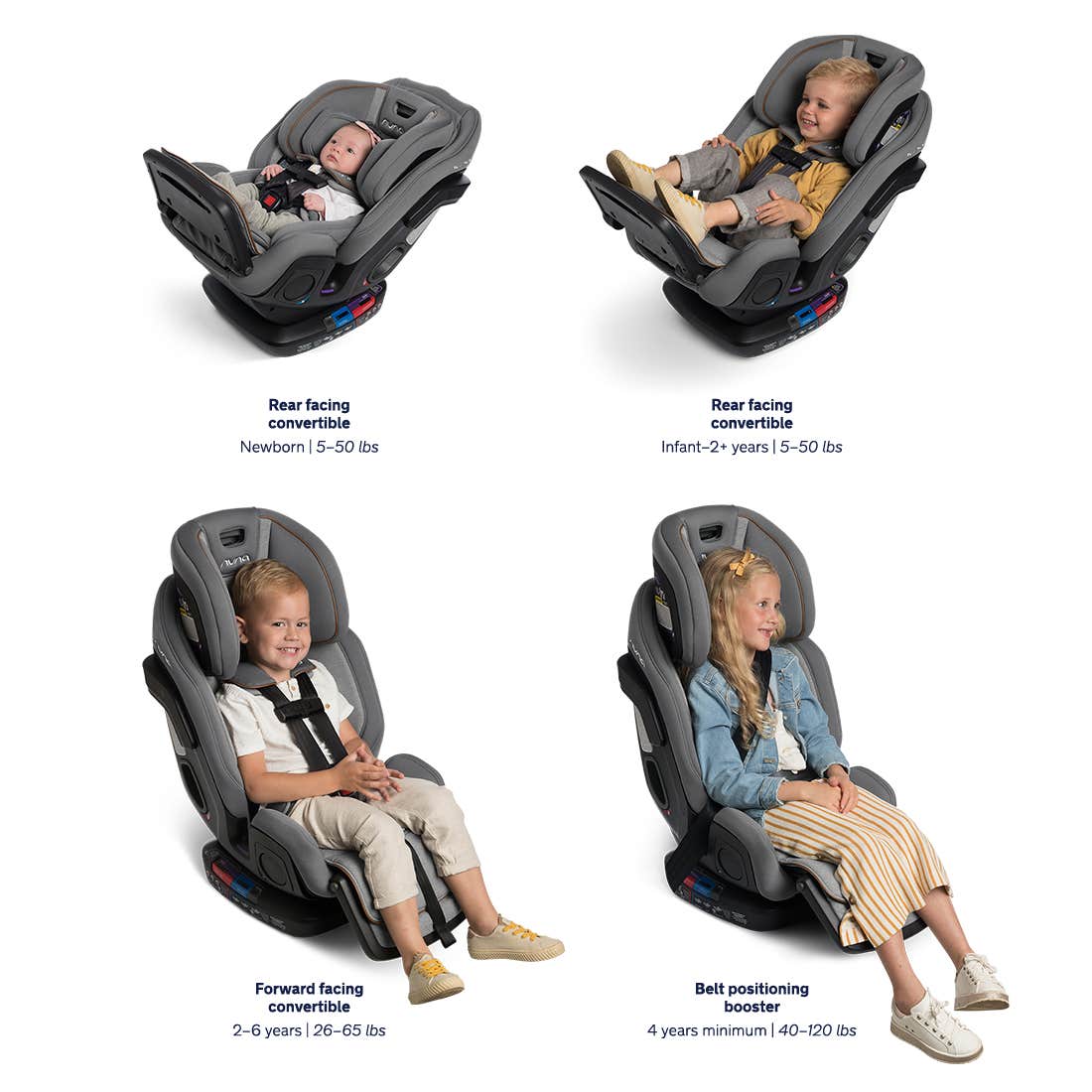 Nuna Exec Convertible Car Seat for Toddlers & Kids - Safe & Comfortable 3-in-1 Design for Rear, Forward & Booster Facing - Perfect for Family Travel & Daily Commutes