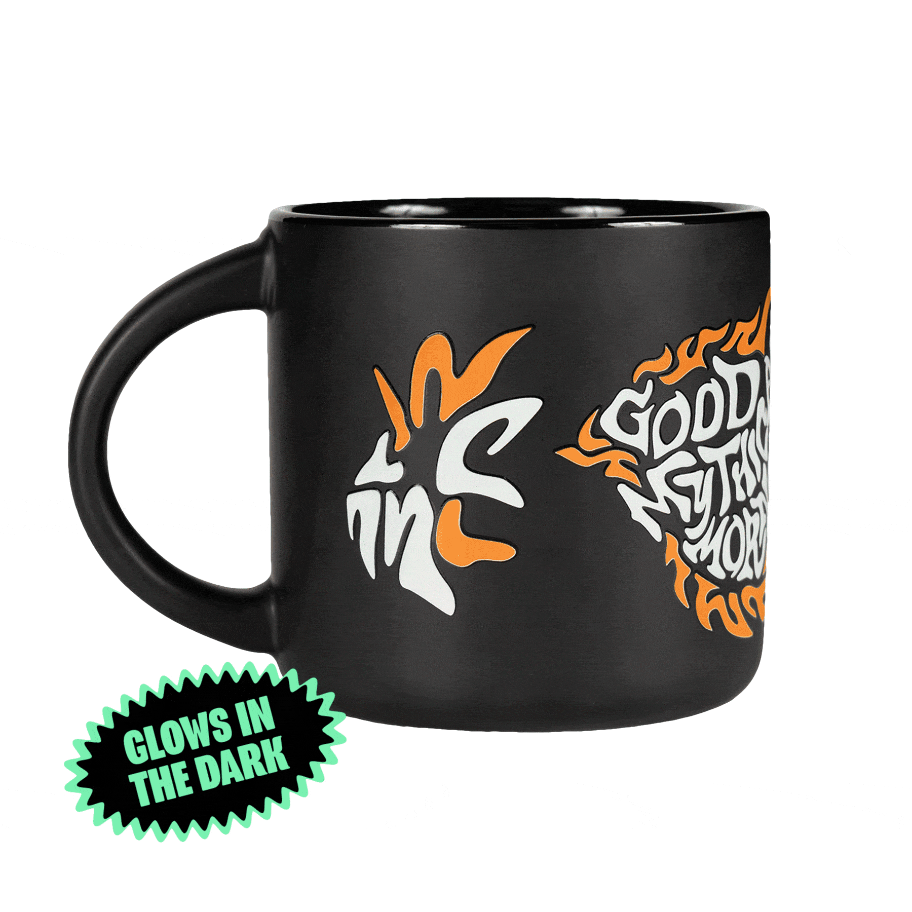 Glow in the Dark Coffee Mug - GMM Premium Ceramic Cup with LED Light Base for Night Use - Perfect for Bedroom, Camping & Gifts