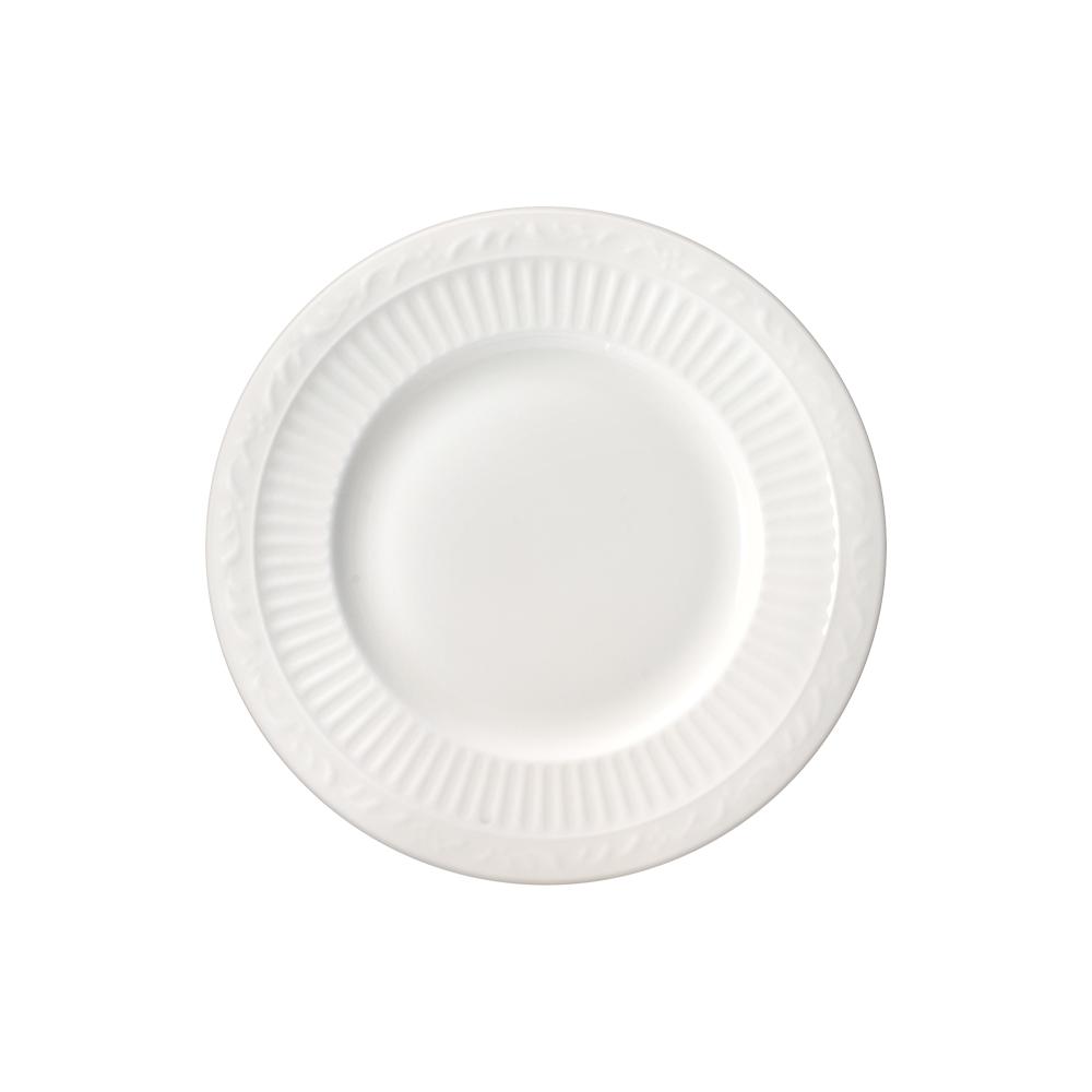 Elegant White Bone China Appetizer Plates - Set of 6, Fine Porcelain Small Dishes for Hors d'Oeuvres, Desserts, and Party Serving - Perfect for Dinner Parties, Weddings, and Upscale Entertaining
