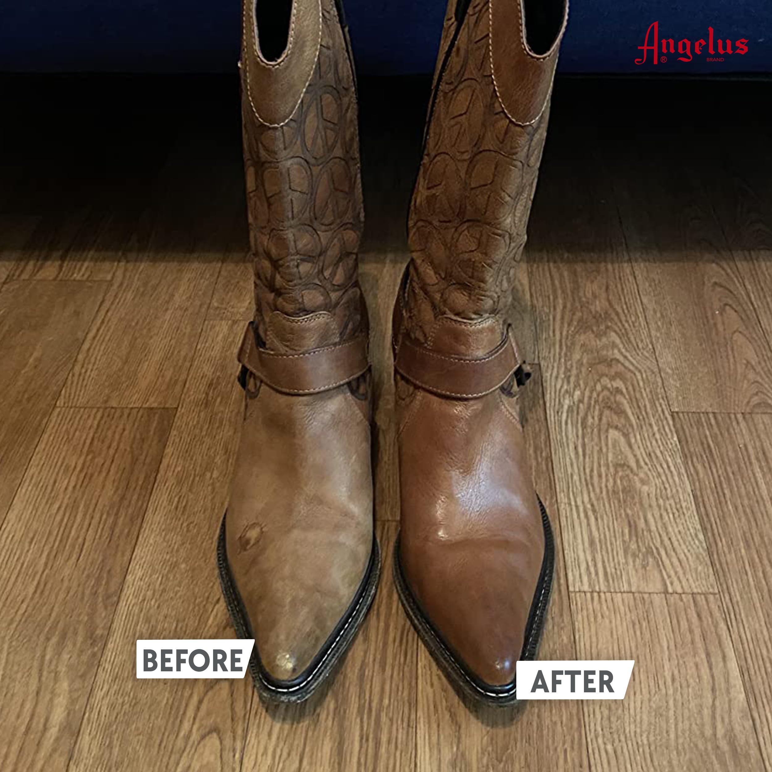 Angelus Leather Balm 4 Oz - Premium Leather Conditioner for Boots, Bags & Furniture - Made in USA Since 1903 - Restores & Protects Genuine Leather - Ideal for Leather Care & Maintenance