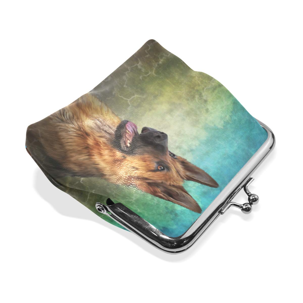 Vintage Retro Women's Coin Purse with Kiss-lock Closure - Small Leather Wallet for Cash & Cards - Perfect for Everyday Use, Travel & Gift Giving