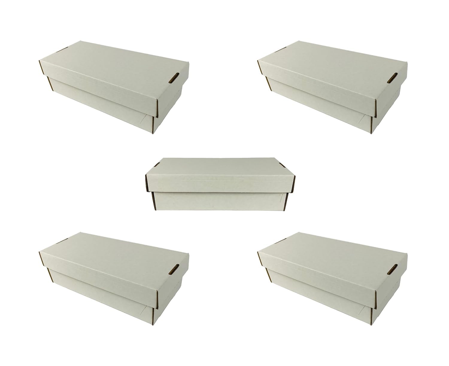 MAX PRO 5-Pack 2 Row Shoe Storage Box (1600 Count) - Heavy Duty Cardboard Trading Card Organizer for Baseball, Football, Basketball, Hockey, NASCAR Cards - Perfect for Sports Memorabilia & Gaming Card Collection - Ideal for Home Organization & Display