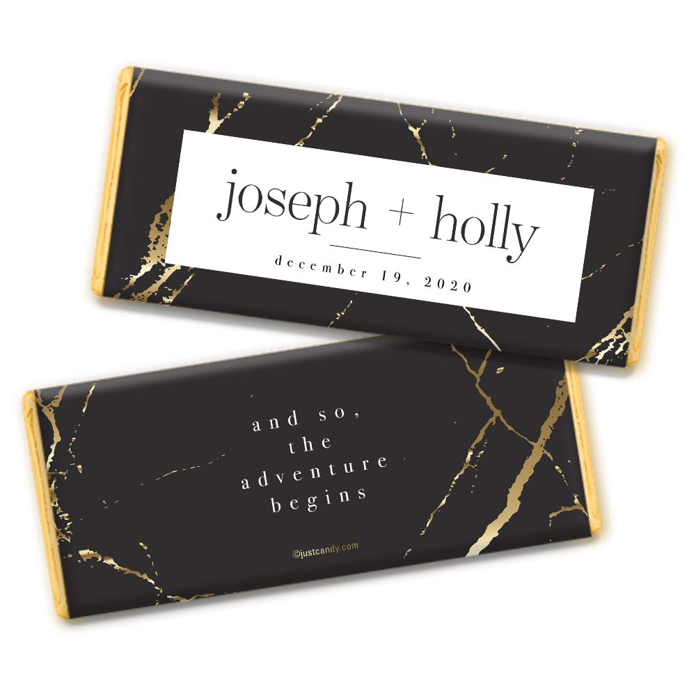 Personalized Candy Bar Wrappers for Weddings - 25 Customizable Modern Candy Wrappers for Wedding Favors, Bridal Showers & Special Events - Perfect for DIY Wedding Decorations & Party Favors