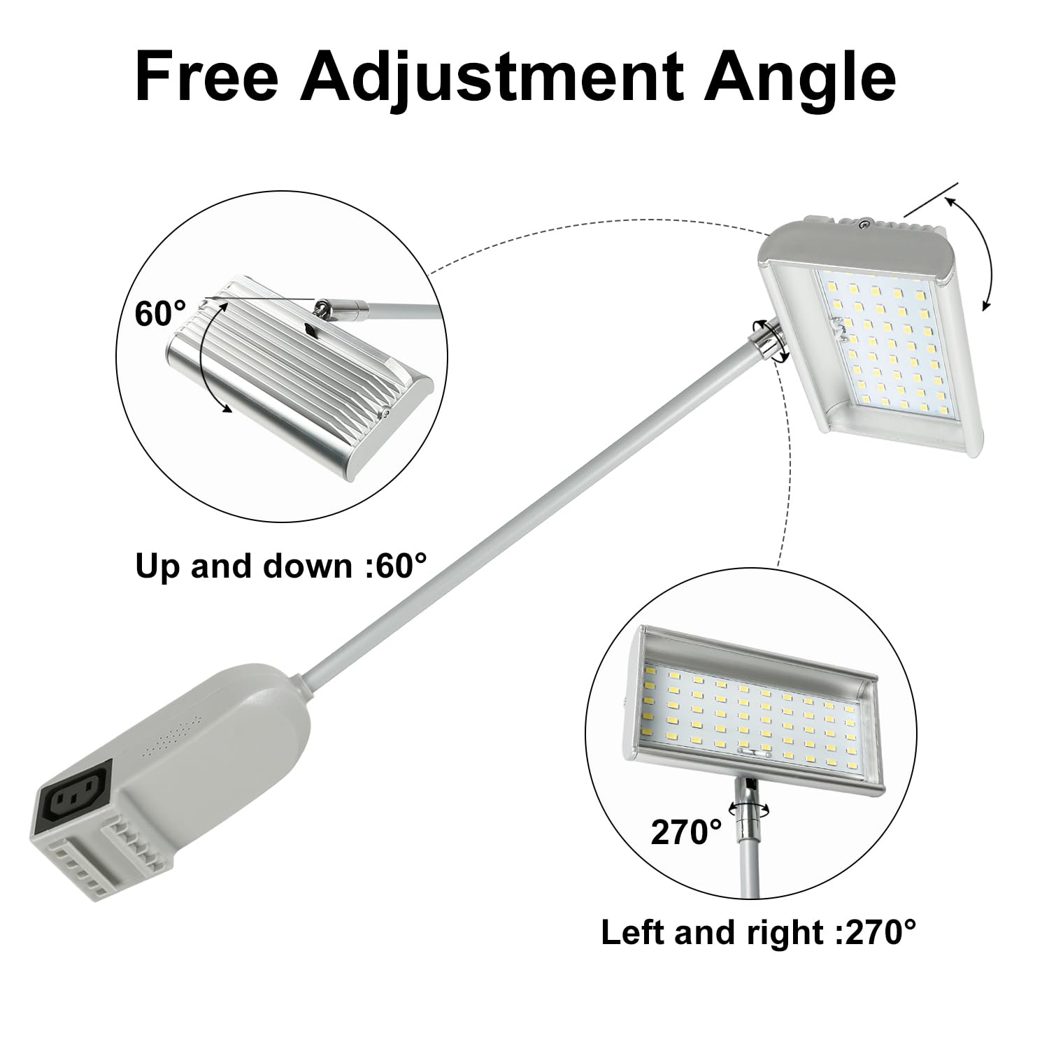 LED Trade Show Lights & Wall Washer - Connectable Exhibit Arm Lighting with Clamps, Mounting Brackets & Power Cables (2-Pack Grey) - Perfect for Trade Shows, Exhibitions & Retail Displays