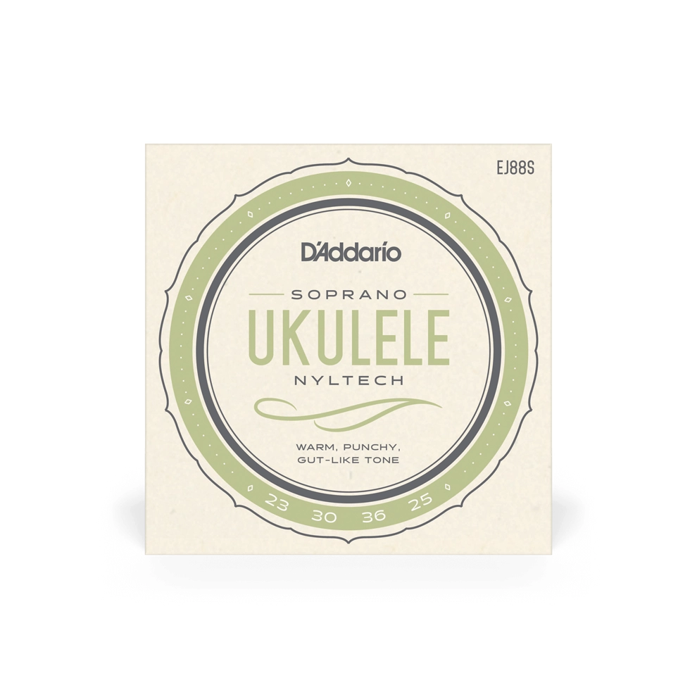 D'Addario EJ88S Nyltech Soprano Ukulele Strings - Premium Nylon Ukulele Strings for Warm Tone & Smooth Playability | Perfect for Beginners, Professionals & Live Performances