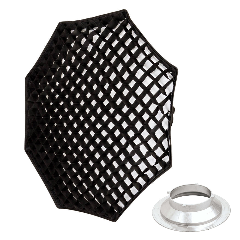 4ft Octagonal Softbox with 5cm Grid - Professional Photography Lighting Diffuser for Studio Portraits, Product Shoots & YouTube Videos