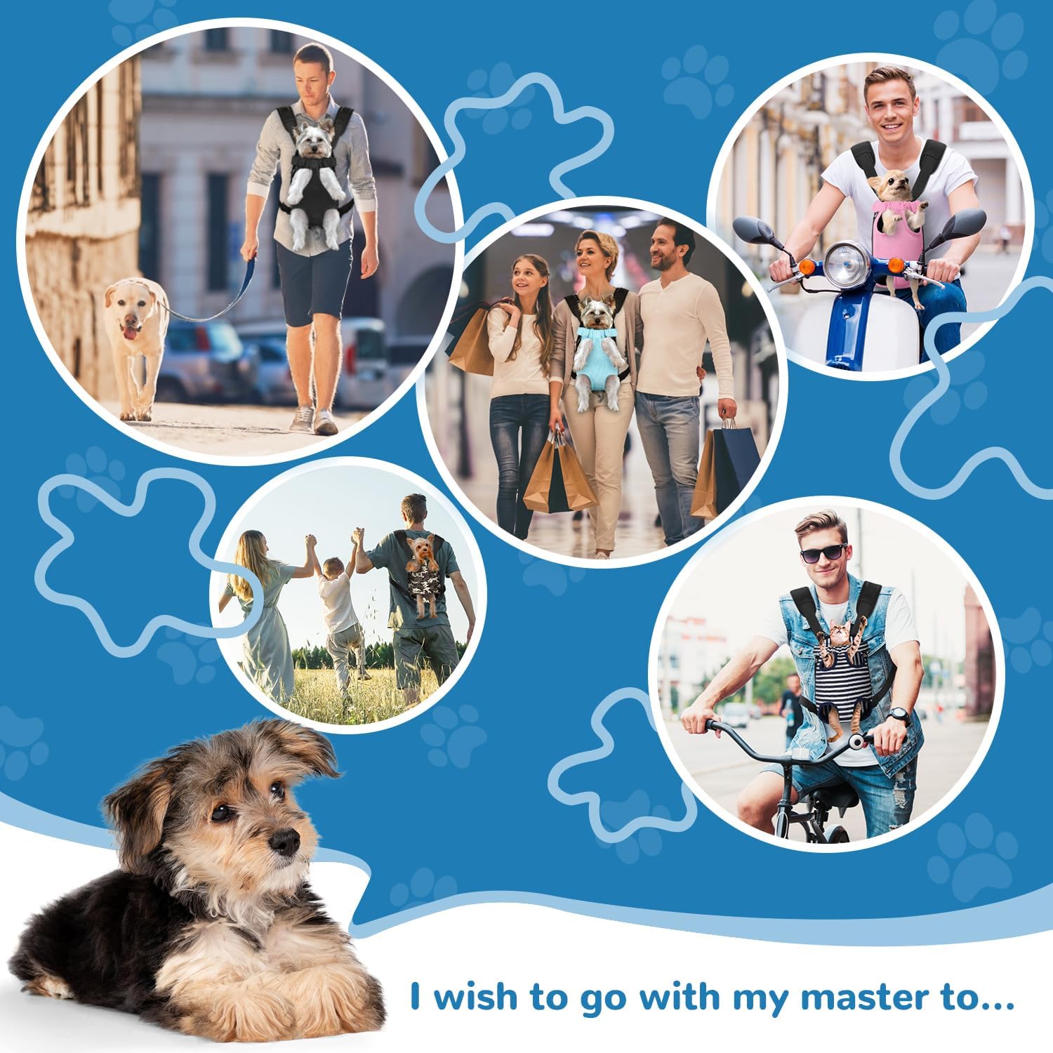 YUDODO Adjustable Pet Carrier Backpack - Hands-Free Dog Front Carrier for Small to Medium Dogs, Cats & Rabbits | Legs Out Design for Comfort | Perfect for Hiking, Camping, Travel & Outdoor Adventures