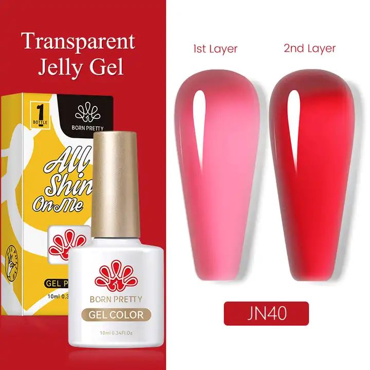 Born Pretty Jelly Nude Gel Polish - Long Lasting Soak Off UV LED Nail Polish for Salon & Home Manicure - Perfect for Weddings, Parties & Everyday Wear