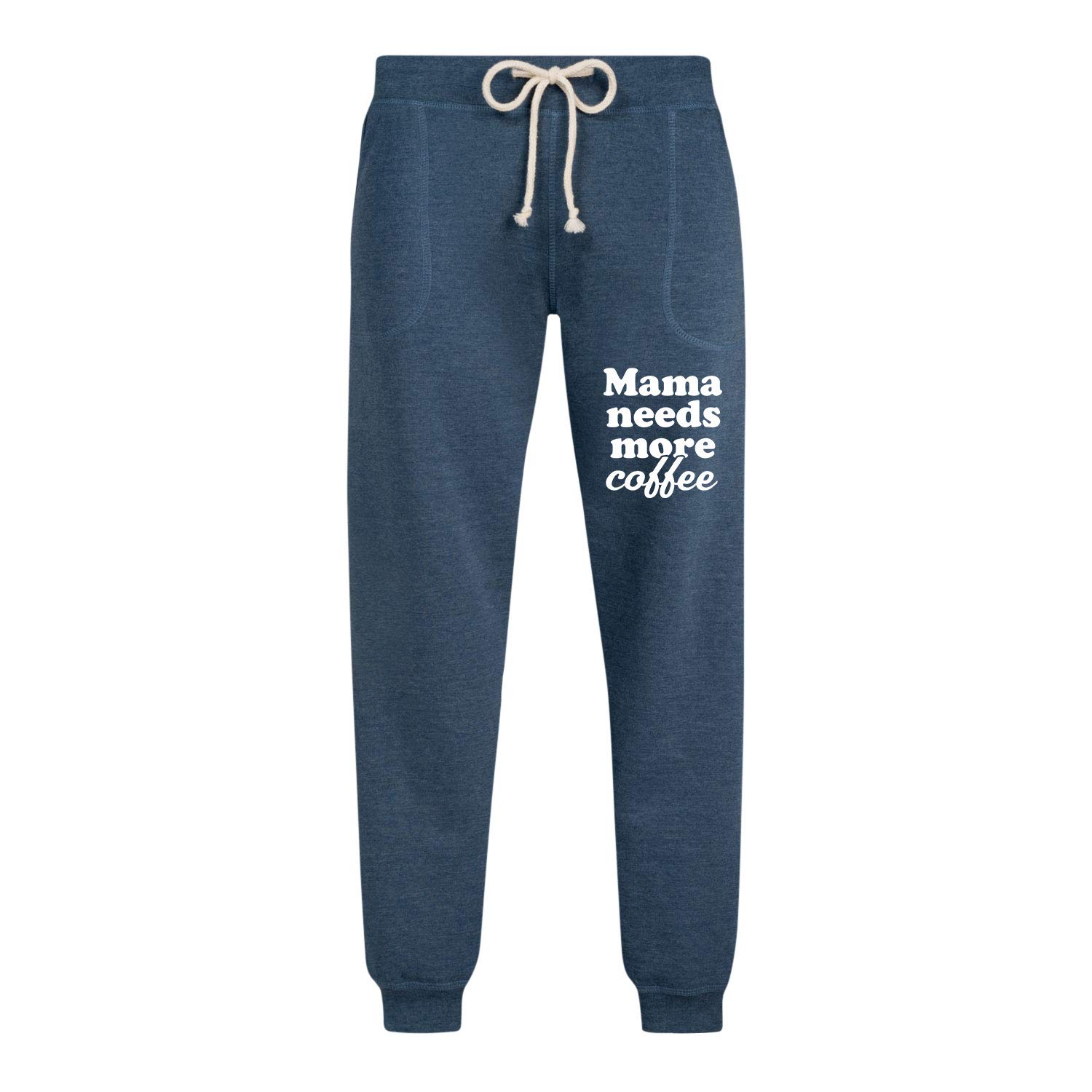 Women's Comfortable Jogger Pants for Running & Lounge - Mama Needs More Coffee Print - Perfect for Workout, Yoga & Casual Wear