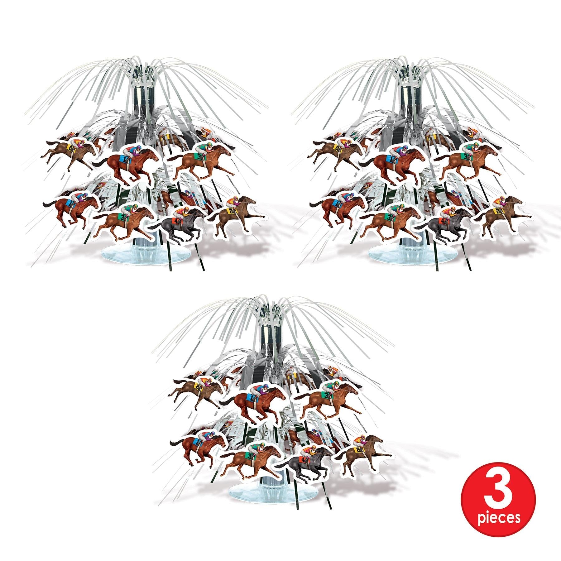 12 Pack Beistle Horse Racing Mini Party Cascade Centerpiece Decorations - Perfect for Derby Day, Birthday Parties, and Themed Events