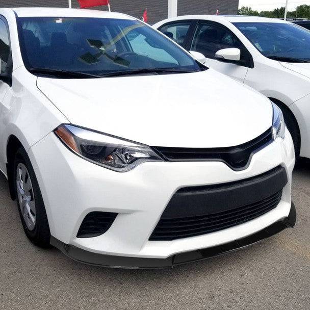 2014-2016 Toyota Corolla LE/L Front Bumper Lip Splitter Kit - Glossy Black 3PC Body Kit for Enhanced Style & Aerodynamics | Perfect for Car Enthusiasts & Street Racing