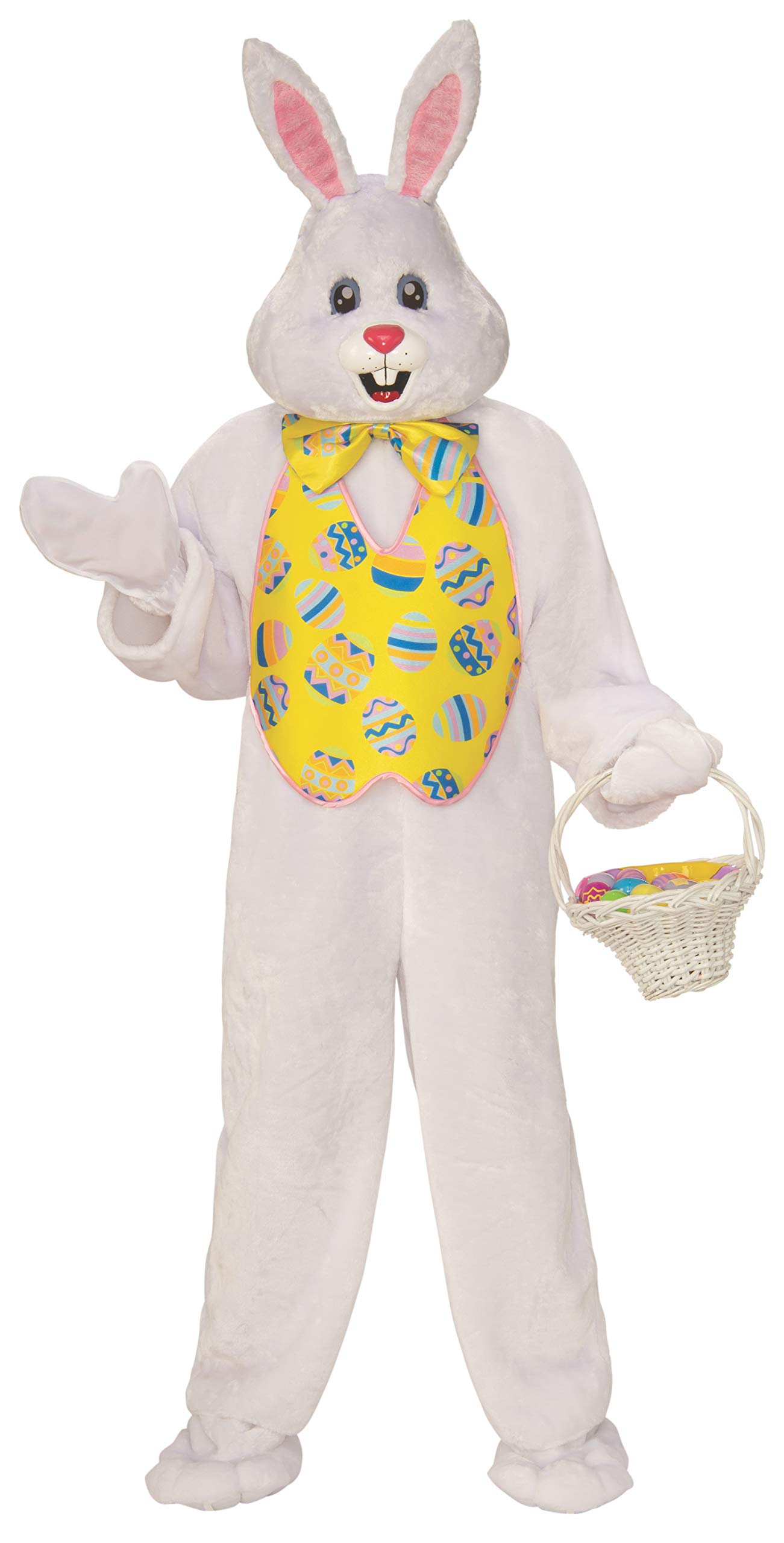 Rubies Unisex-Adults Bunny Mascot Costume - Soft Plush Easter Bunny Outfit for Cosplay, Halloween & Party Costume