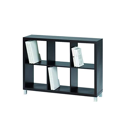 6-Shelf Black Bookcase - Sturdy & Modern Bookshelf for Home, Office, or Library Storage - Perfect for Organizing Books, Decor, and Essentials