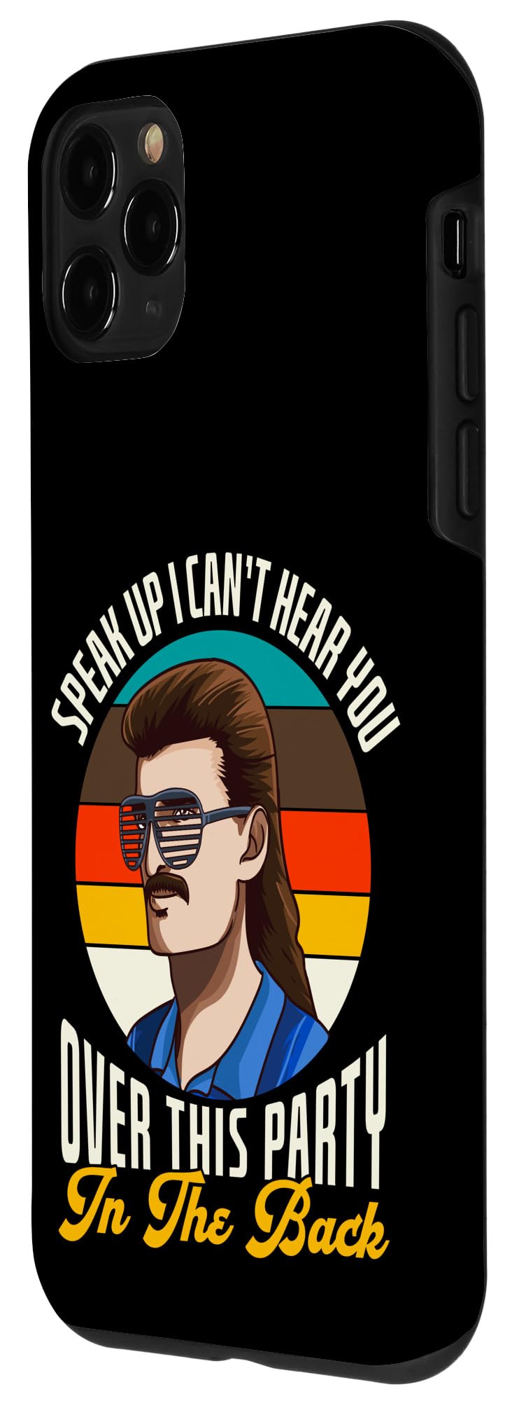 iPhone 11 Pro Mullet Design Phone Case - Business Style Front & Fun Party Back | Protective Cover for Work, Social Events & Daily Use