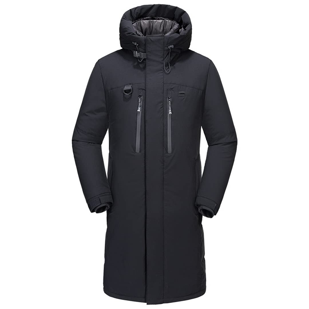 Men's Winter Down Jacket - Thick Warm Hooded Windbreaker Coat for Cold Weather | Outdoor Activities, Skiing, Snowboarding & Daily Wear