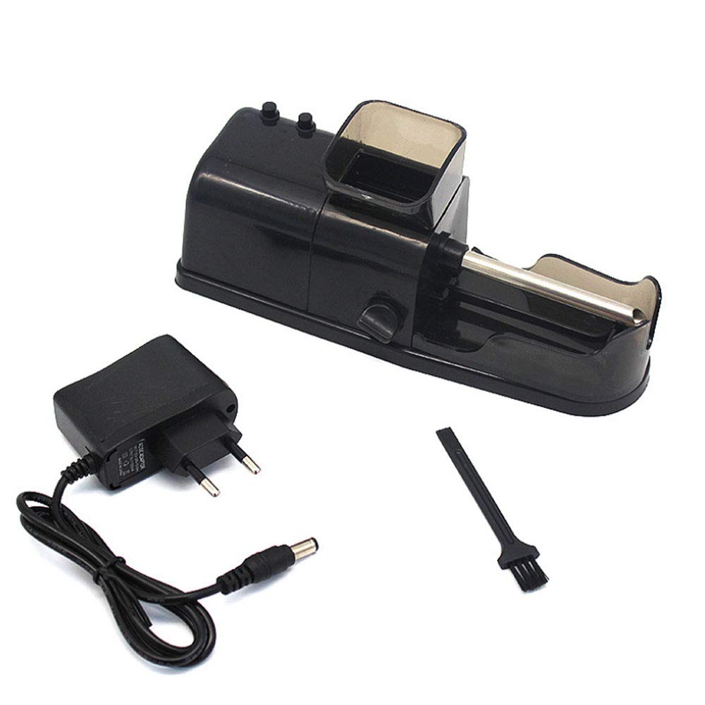 Electric Automatic Cigarette Rolling Machine - Household Small Tobacco Injector for Perfect Cigarettes | Fast & Easy DIY Cigarette Maker (Black) | Ideal for Home Use, Travel & Outdoor Activities