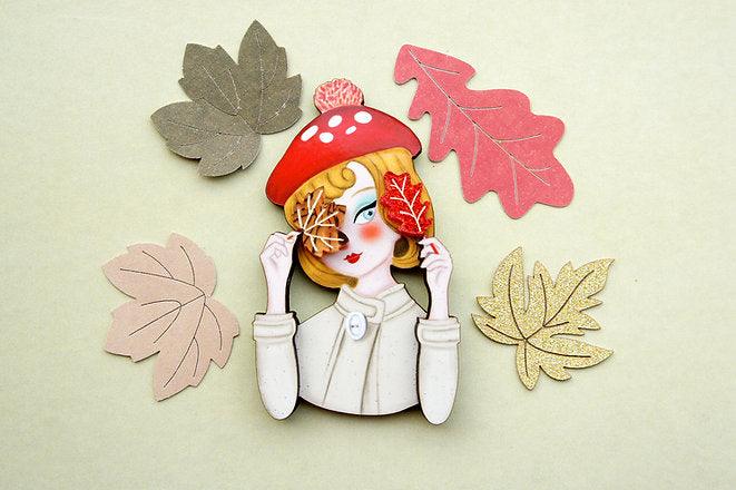 Laliblue Elegant Autumn Leaf Brooch for Women - Perfect for Fall Outfits, Dresses, and Jackets